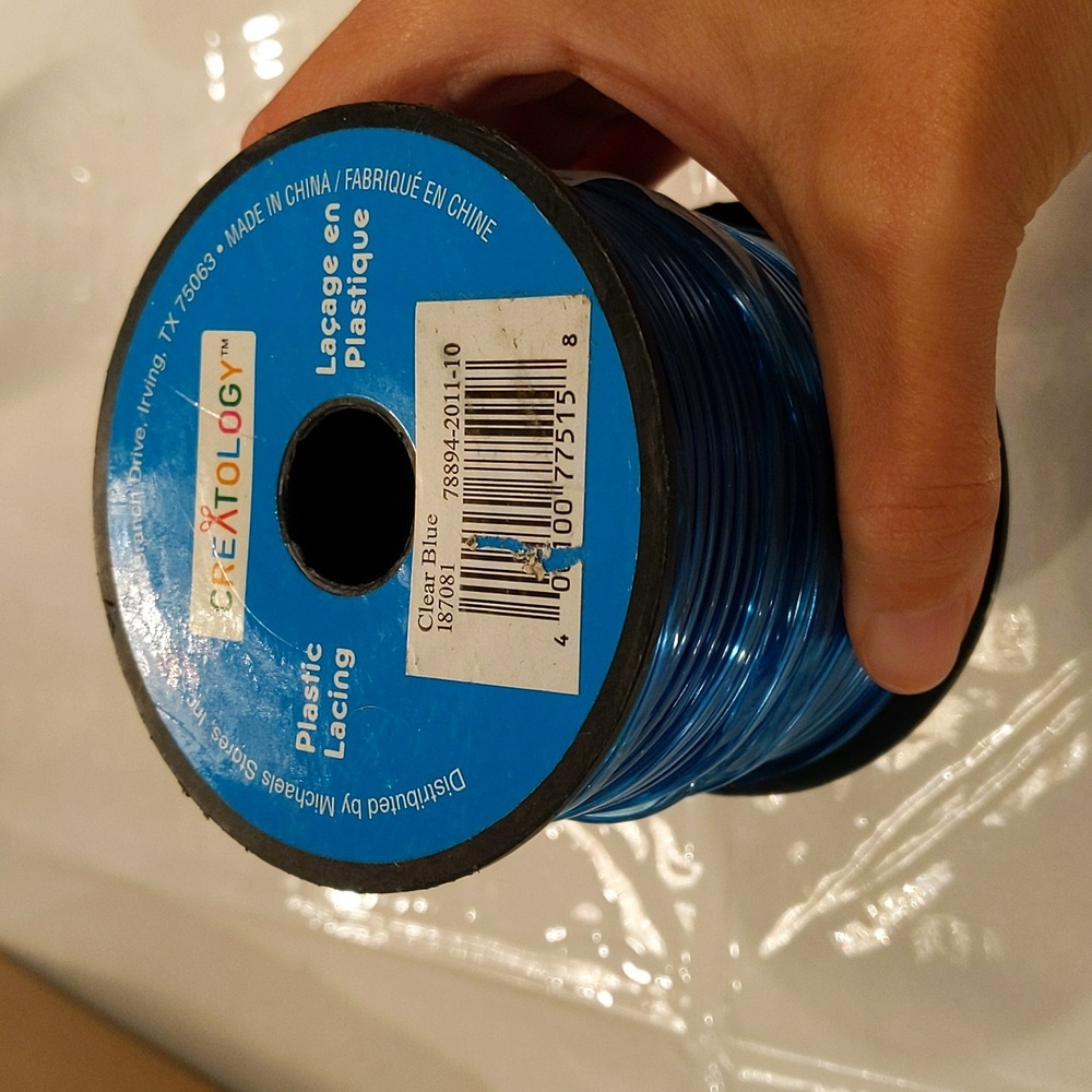 Clear Blue Creatology Plastic Lacing
